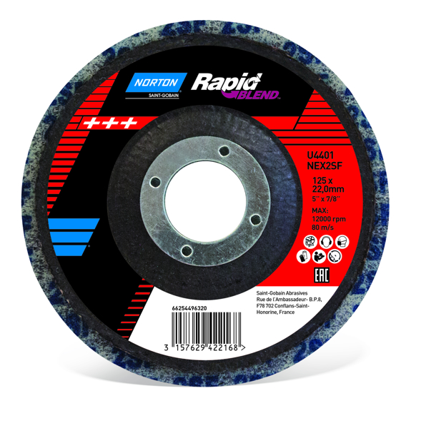 Mynd af Slípiskífa 125mm rapid finish grá