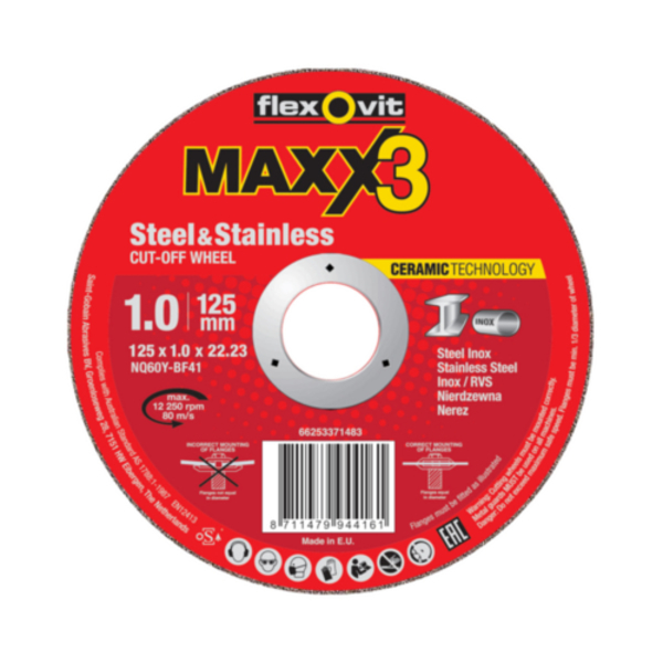 Mynd af Skurðarskífa 125x1mm MAXX3 f. málm
